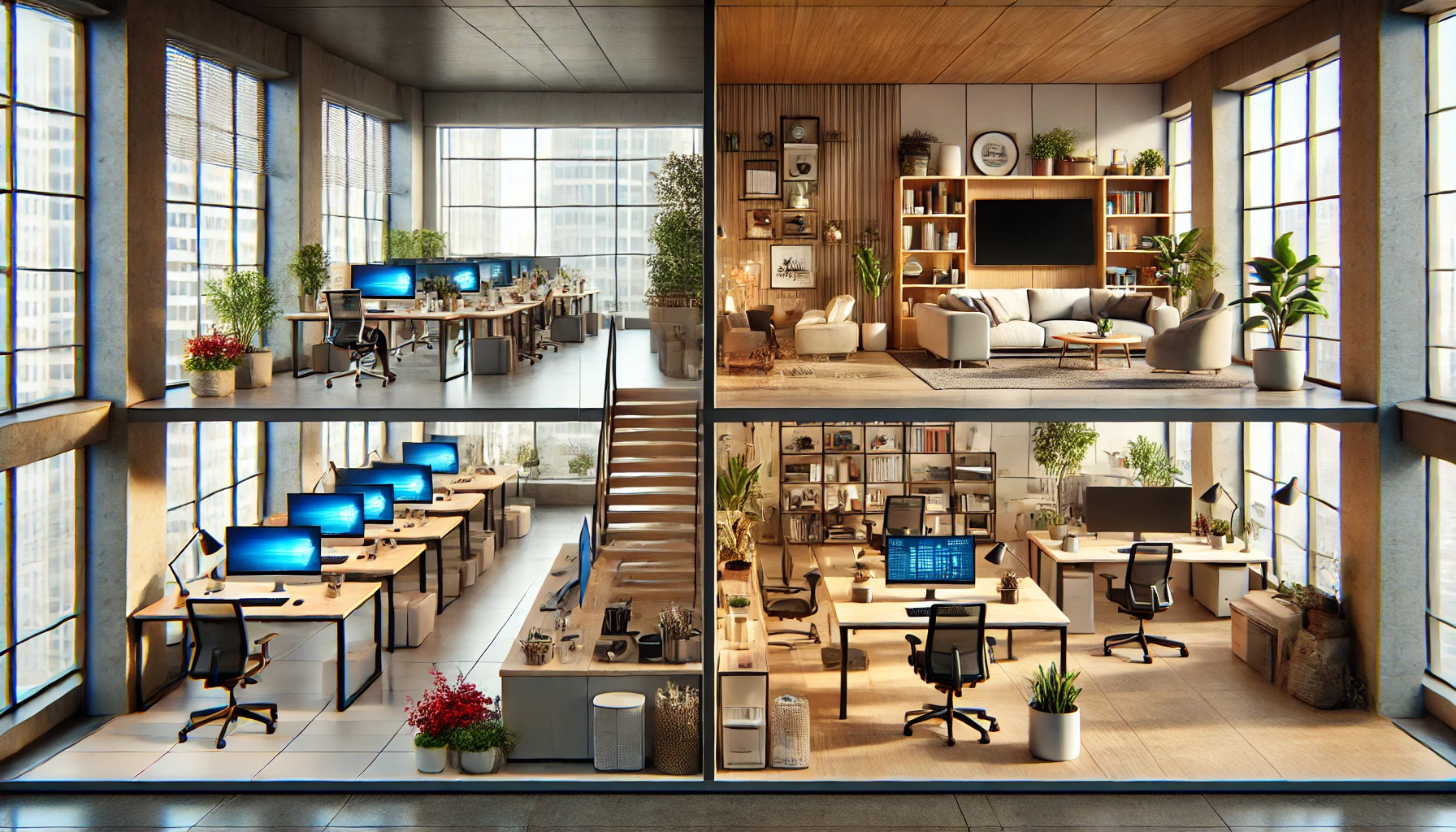Zwischen Büro und Home-Office: Hybride Arbeitsmodelle in Coworking Spaces