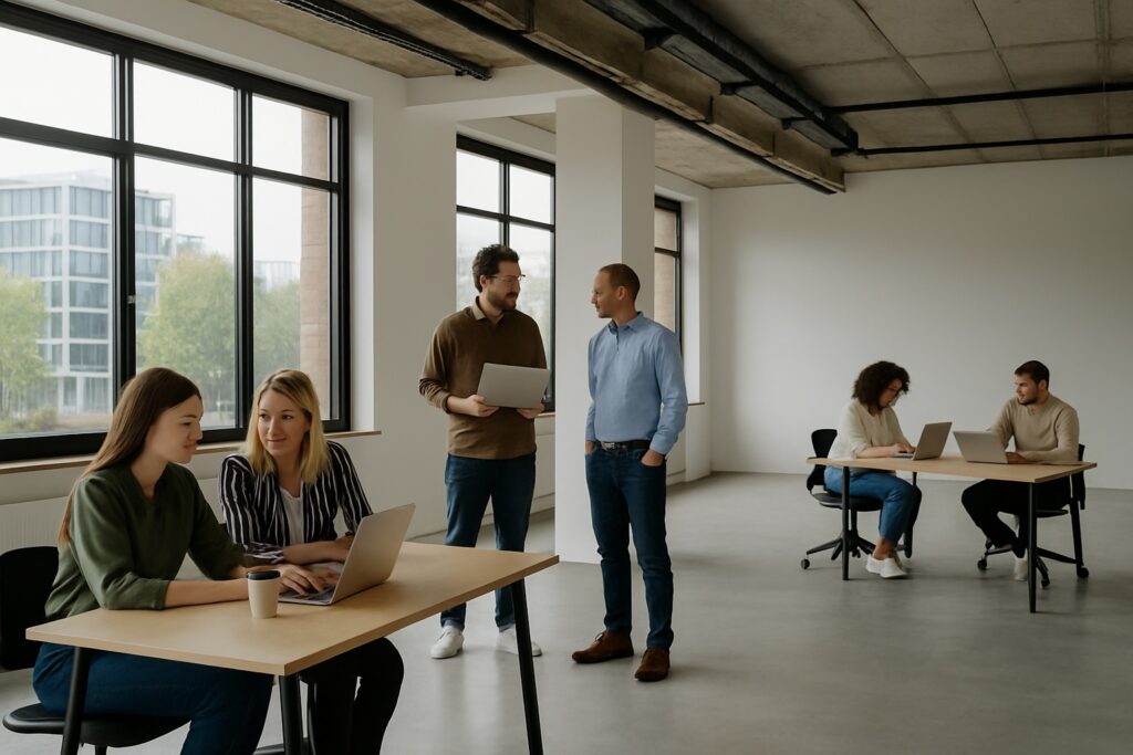 Bezahlbarer Gewerberaum ohne lange Bindung 2 Du suchst einen bezahlbaren Gewerberaum ohne lange Vertragsbindung? Flexible Flächen wie Coworking-Spaces bieten eine moderne Alternative zum klassischen Mietvertrag