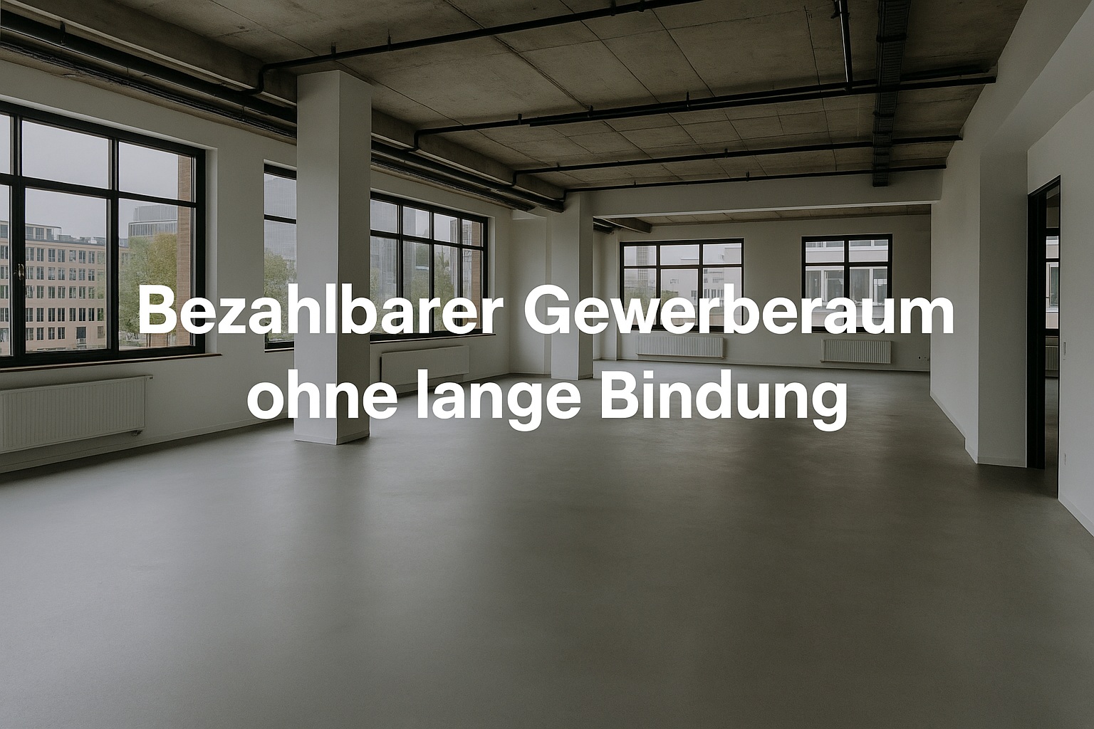 Bezahlbarer Gewerberaum ohne lange Bindung