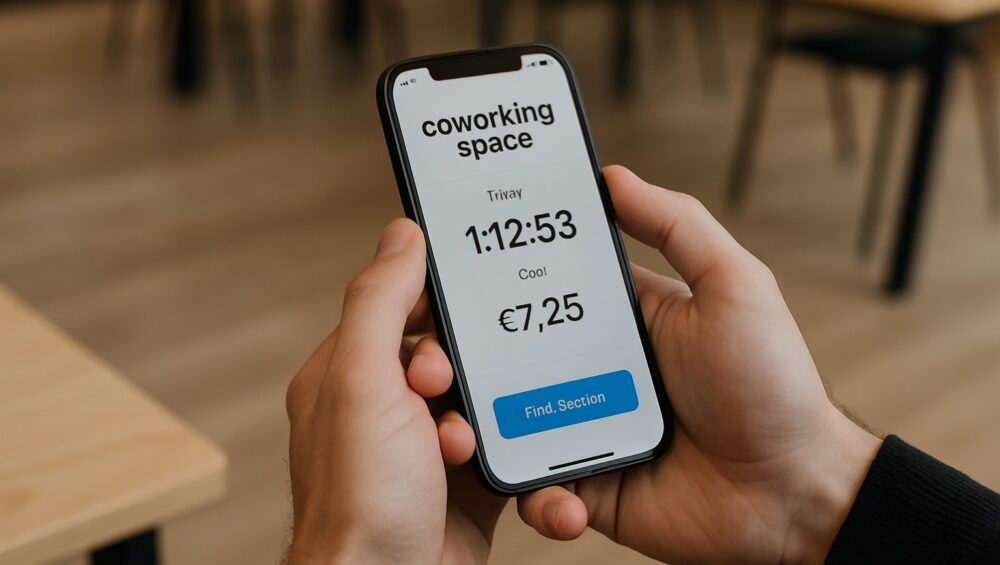 Coworking per Minute? Erfahre, wie das Modell „Pay per Flow“ mit smarter Technik, Sensorik und App-Zahlung flexible Arbeit minutengenau abrechenbar macht.