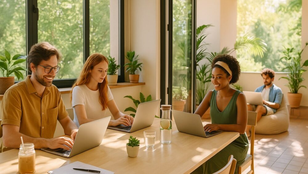 Erfahre, warum Coworking im Sommer die bessere Wahl ist als Homeoffice – mit frischer Luft, Community, Flexibilität und mehr Lebensqualität beim Arbeiten.
