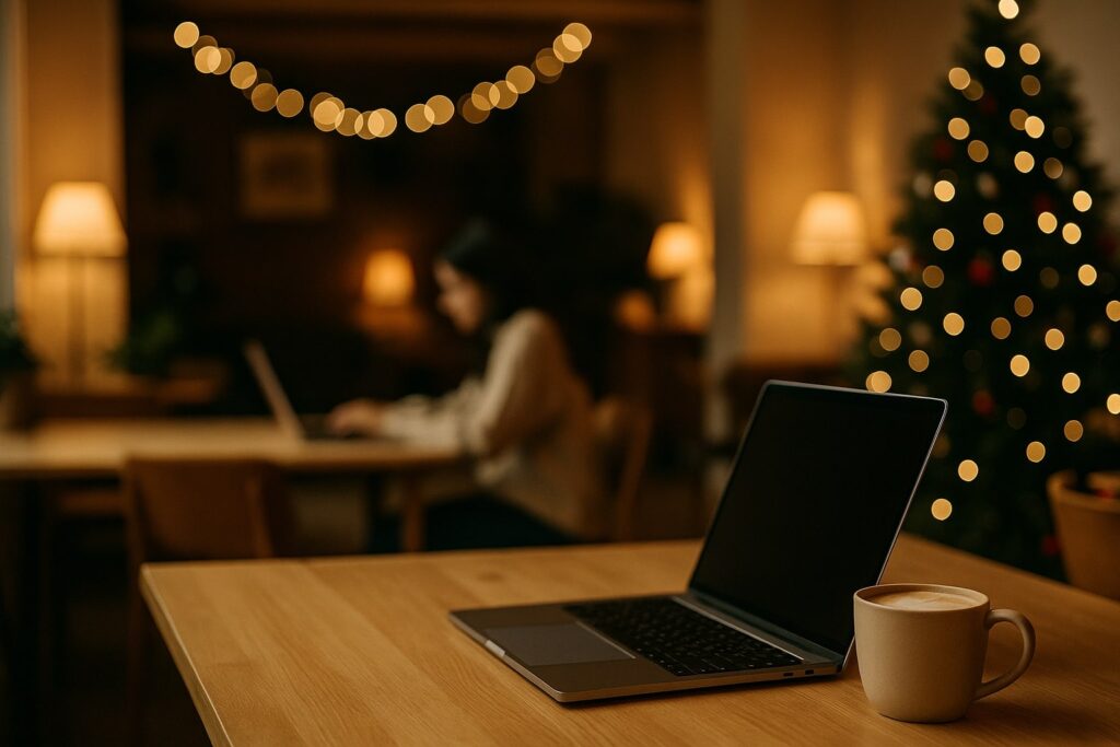 Fuer Solo Selbststaendige kann der Dezember still werden. Erfahre warum Coworking gerade zu Weihnachten Verbindung Waerme und neue Energie schenkt – ohne Druck aber mit Herz 1