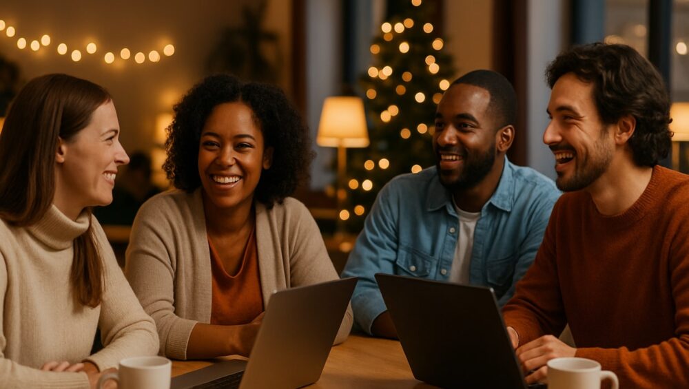 Für Solo-Selbstständige kann der Dezember still werden. Erfahre, warum Coworking gerade zu Weihnachten Verbindung, Wärme und neue Energie schenkt – ohne Druck, aber mit Herz.