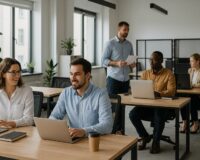 Von 2 auf 12 Mitarbeitende: Skalierpläne mit Nachbarbüros & Short-Term-Expansions 6 Skalierpläne leicht gemacht Entdecken Sie, wie Coworking Spaces flexible Büroerweiterung und Wachstum von 2 auf 12 Mitarbeitende ermöglichen.