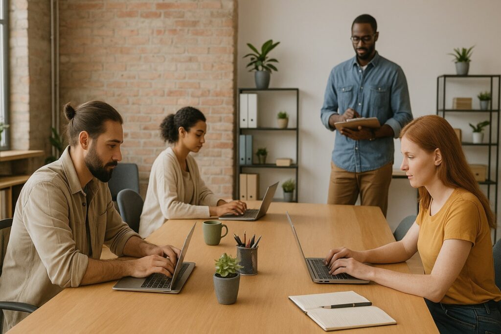 Coworking für kleine Teams Erfahre, wann flexible Plätze, Team Office im Coworking oder ein eigenes Büro wirtschaftlich und organisatorisch sinnvoll sind.