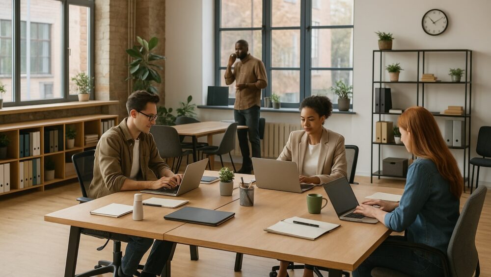 Coworking für kleine Teams Erfahre, wann flexible Plätze, Team Office im Coworking oder ein eigenes Büro wirtschaftlich und organisatorisch sinnvoll sind.
