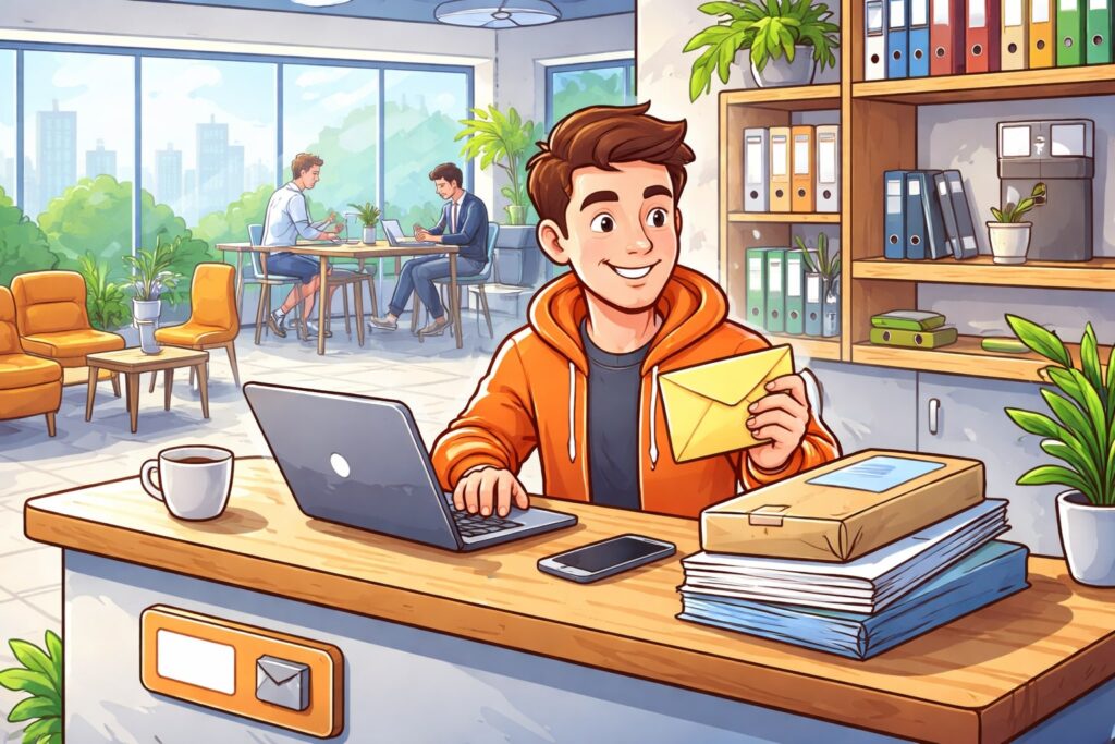 Geschäftsadresse mieten im Coworking Privatadresse schützen, Post sicher empfangen, Impressum & Anmeldung klären. Ehrliche Hilfe – ohne Sales. In 3 Minuten. ✓.