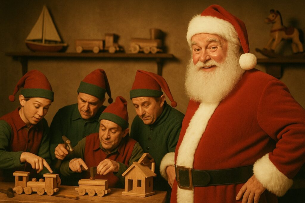 Warum war Nikolaus vielleicht der erste Coworker überhaupt Entdecke die überraschenden Parallelen zwischen Wichtelwerkstatt, Teamwork und modernem Coworking.