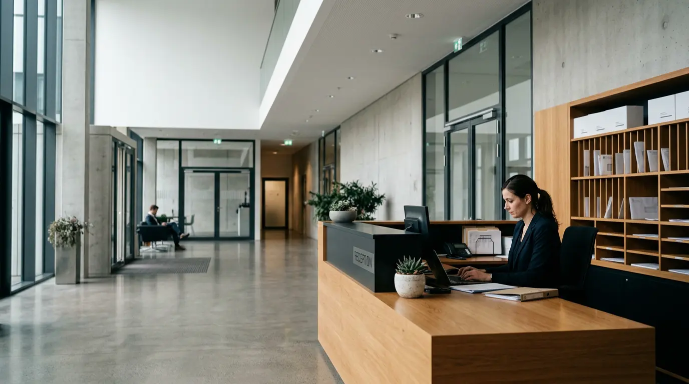 Schreibtisch im Coworking Space als Lösung
